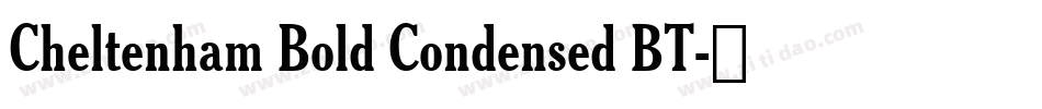 Cheltenham Bold Condensed BT字体转换